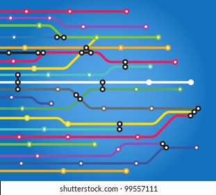 Abstract color metro scheme background