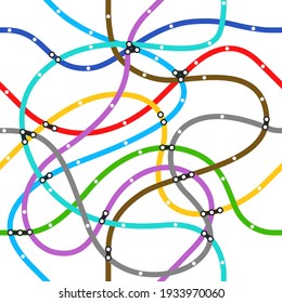 Abstract color metro scheme. Seamless vector pattern 
