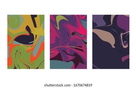 abstract color mix wall decoration