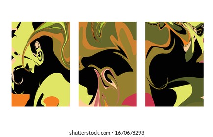 abstract color mix wall decoration