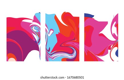 abstract color mix wall decoration