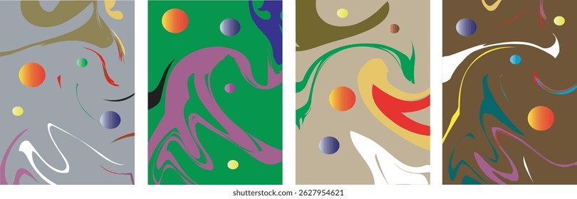 abstract color mix wall decoration

