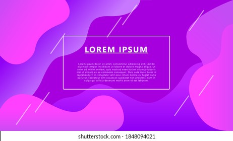 Abstract color modern background. Futuristic illustration with liquid shapes. Creative geometric wallpaper with place for text. Minimal poster or banner.