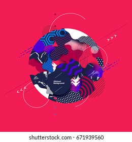 Abstract color modern geometric composition Abstract color modern geometric composition