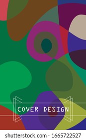 Abstract color modern geometric spots, vector background