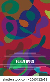 Abstract color modern geometric spots, vector background