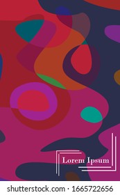 Abstract color modern geometric spots, vector background