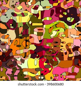 Abstract color mosaic animals vector pattern
