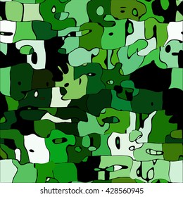Abstract color mosaic animals vector pattern