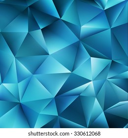 Abstract color mosaic background. Blue vector background