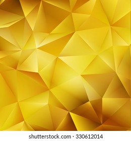 Abstract color mosaic background. Gold vector background