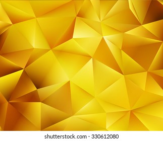 Abstract color mosaic background. Gold vector background