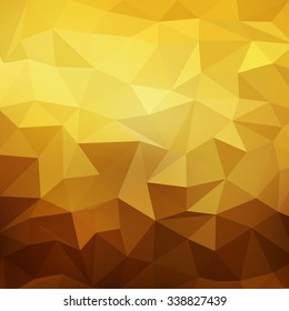 Abstract color mosaic background. Gold vector background