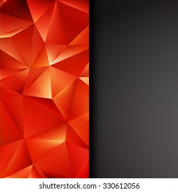 Abstract color mosaic background. Red vector background