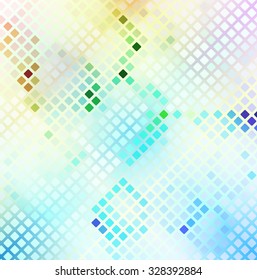 abstract color mosaic background, vector illustration, clip art