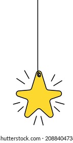 Abstract color new year toys as continuous line drawing on white background. Vector