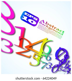 the abstract color number background eps 10
