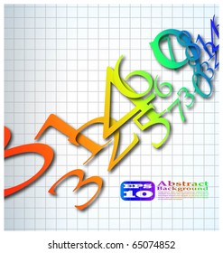 the abstract color number background eps 10