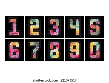 Abstract color number vector