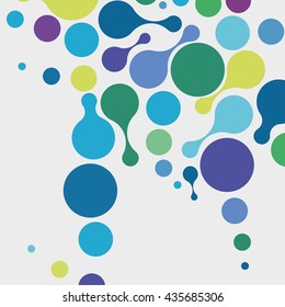 abstract color on white molecules.