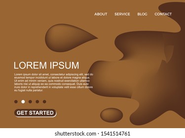 Abstract Color. Online Coffee Shop. Website Banner Background