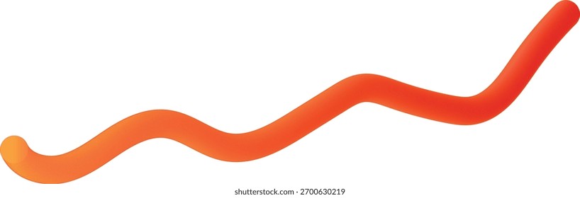 Abstrakte Farbe orange Farbverlauf Linien Muster. Vektor 3D Graphic wave Formen mit Farbverlauf. Vektorgrafik
