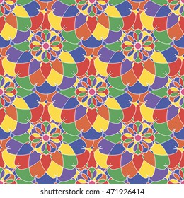 Abstract color ornaments background. Vector illustration