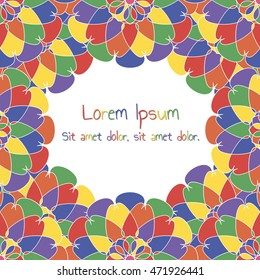 Abstract color ornaments background. Vector illustration
