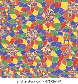 Abstract color ornaments background. Vector illustration