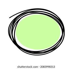 Abstract color oval as line drawing on white as background. Vector
