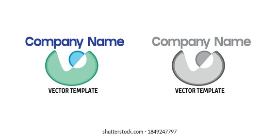logotipo de vector oval de color abstracto