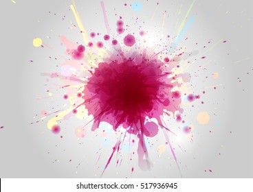 Abstract Color paint splashes on abstract background