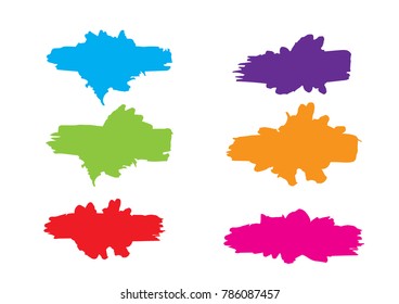 abstract color paint splatter.Paint splashes set.Vector illustration.