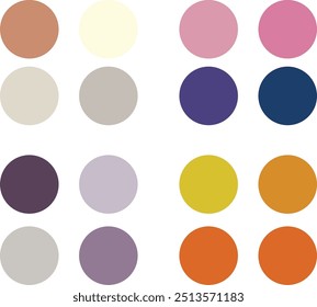 Abstract color palette guide design
