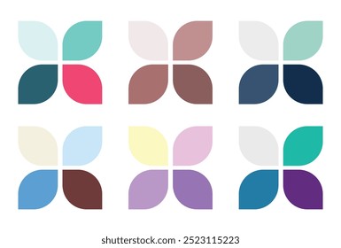 Abstract color palette Color swatches