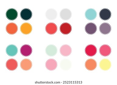 Abstract color palette Color swatches