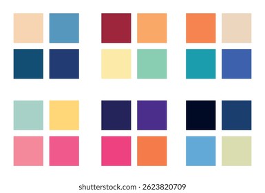 Abstract color palette Color swatches