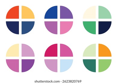 Abstract color palette Color swatches