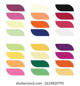 Abstract color palette Color swatches