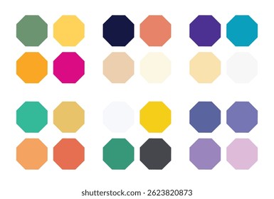 Abstract color palette Color swatches