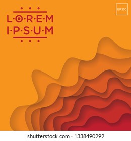 Abstract color paper art illustration. Vector design layout for banners presentations, flyers, posters and invitations. Eps10.