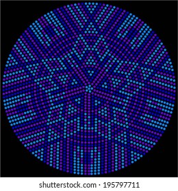 Abstract color pattern circle Blue Magic