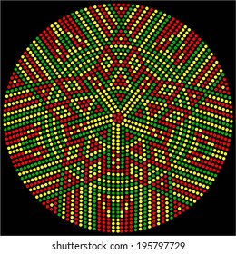 Abstract color pattern circle Regge