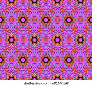 Abstract color pattern in the form of a multicolored mosaic with elements of lace and floral ornament. vector illustration. For textiles, design, wallpapers, greeting cards, products for home