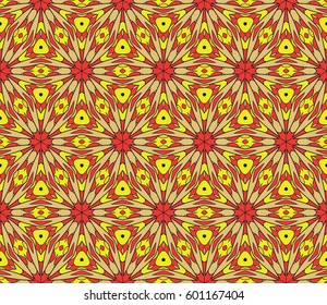 Abstract color pattern in the form of a multicolored mosaic with elements of lace and floral ornament. vector illustration. For textiles, design, wallpapers, greeting cards, products for home Abstract color pattern in the form of a multicolored mosaic with elements of lace and floral ornament. vector illustration. For textiles, design, wallpapers, greeting cards, products for home