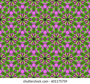 Abstract color pattern in the form of a multicolored mosaic with elements of lace and floral ornament. vector illustration. For textiles, design, wallpapers, greeting cards, products for home