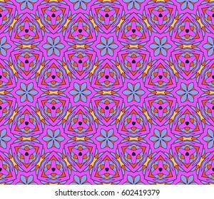 Abstract color pattern in the form of a multicolored mosaic with elements of lace and floral ornament. vector illustration. For textiles, design, wallpapers, greeting cards, products for home