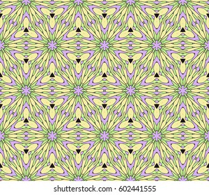 Abstract color pattern in the form of a multicolored mosaic with elements of lace and floral ornament. vector illustration. For textiles, design, wallpapers, greeting cards, products for home