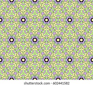 Abstract color pattern in the form of a multicolored mosaic with elements of lace and floral ornament. vector illustration. For textiles, design, wallpapers, greeting cards, products for home