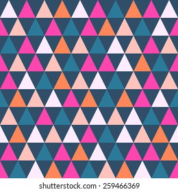 Abstract color pattern of geometric shapes. Triangles. Retro triangle background.